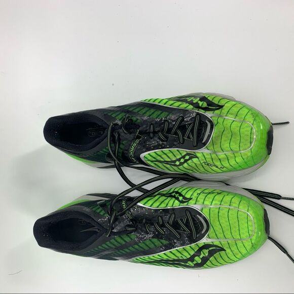 SAUCONY Cortana 3 black/green power grid sneakers - Picture 2 of 8